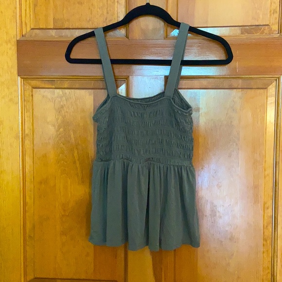 Army Green Scrunchy Tank Top by American Eagle - Picture 2 of 3
